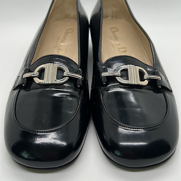 Christian Dior Authentic Black Leather Buckle Loafer Dress Shoes **Sz 36/Sz 6** - Picture 3 of 10